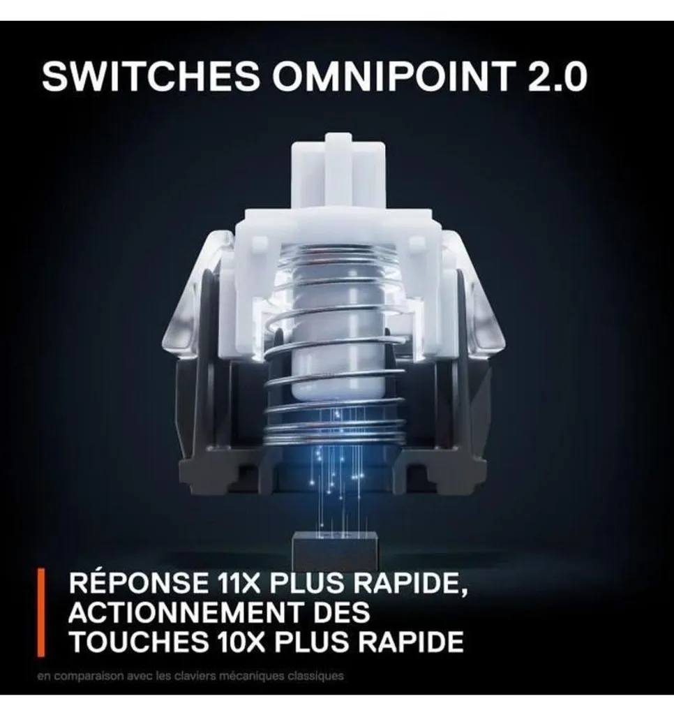 Apex Pro Mini Wireless SteelSeries clavier AZERTY switchs OmniPoint 2.0 - 5