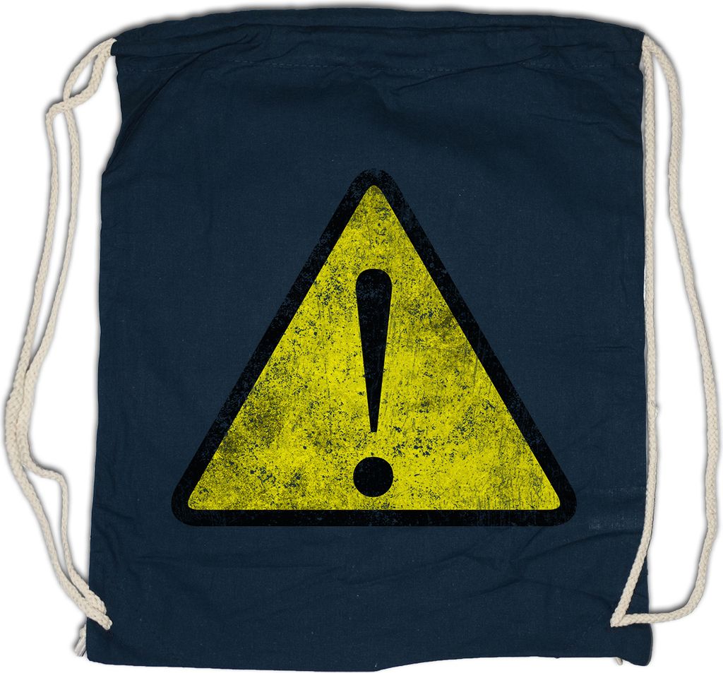 Urban Backwoods Warning Sign I, Turnbeutel, Farbe: Navy