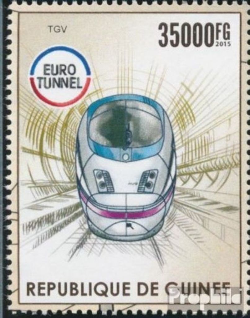 Briefmarken Guinea 2015 Mi 11402 (kompl. Ausgabe) postfrisch Der Tunnel durch den Ärmelkanal