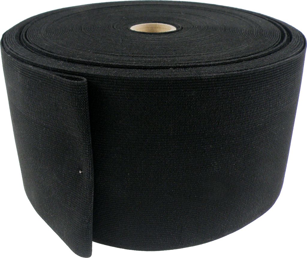 Gummiband Gummilitze gewoben glatt Zuschnitt ab 1m Meterware weiß schwarz Variantenwahl, Größe:10cm, Farbe:schwarz