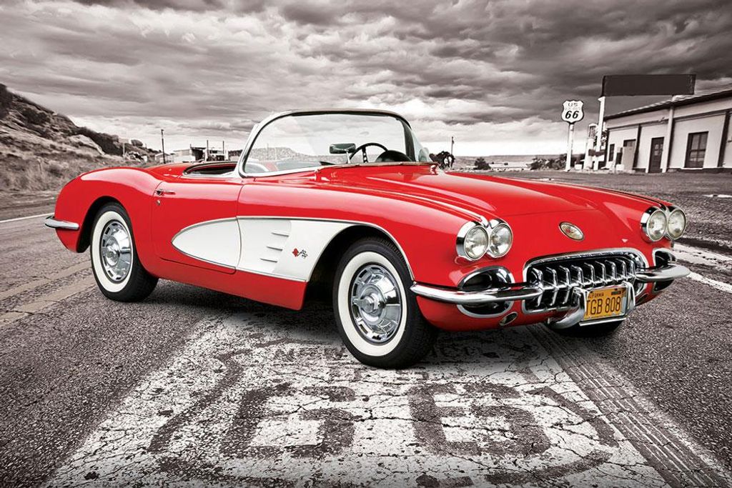 Corvette - 1959 Classic Car - tisk plakátu - Velikost Obrázek produktu 