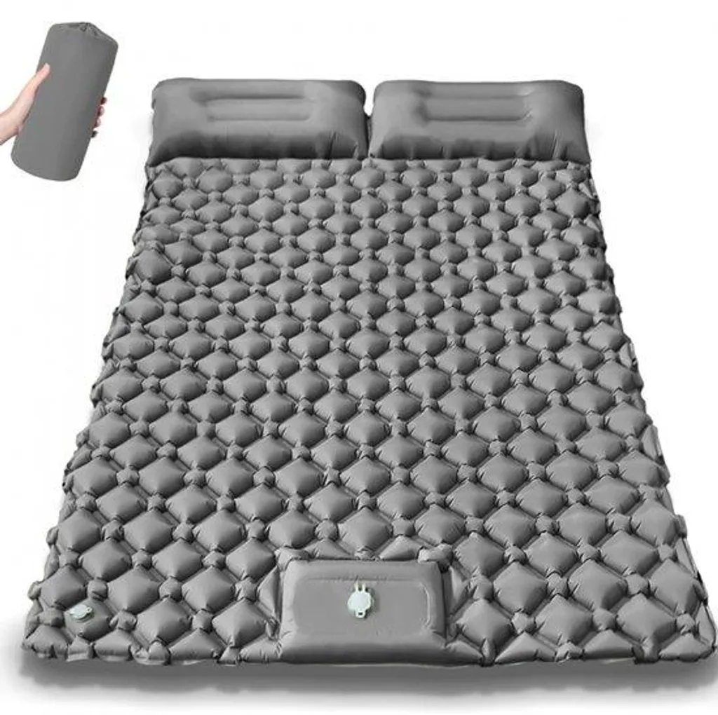 Matelas de camping ultra résistant auto-gonflant XL pour 1 à 2 places