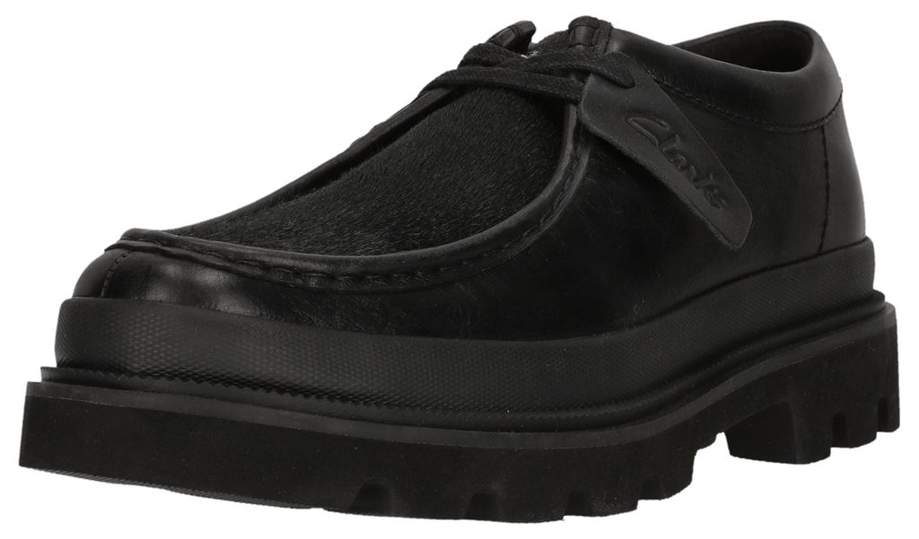 CLARKS Schnürschuhe Badell Seam mit markanter EXTRALIGHT-Sohle 1001 Black/Black 45
