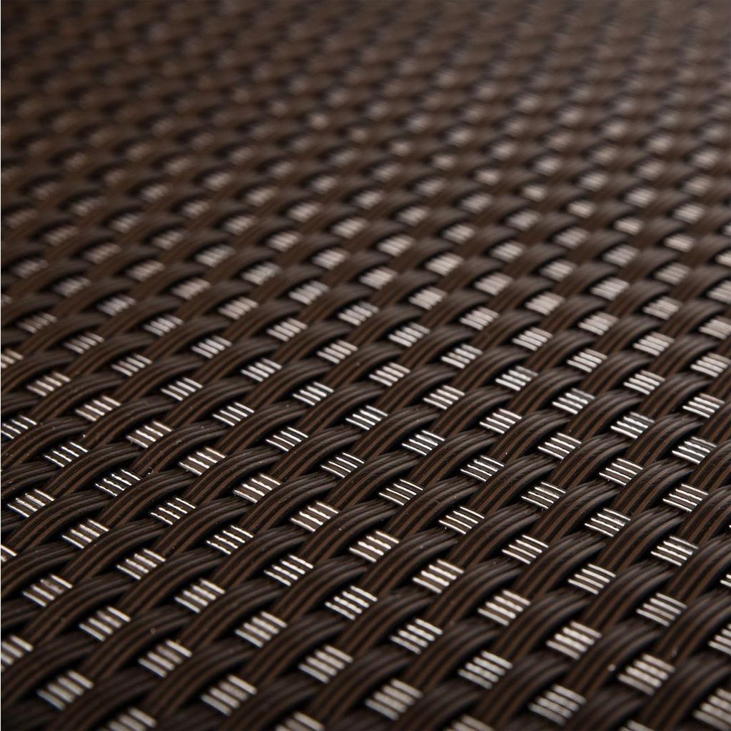 PE-Rattan in 0,9m Breite (Meterware) Sichtschutz Balkonblende – dunkelbraun