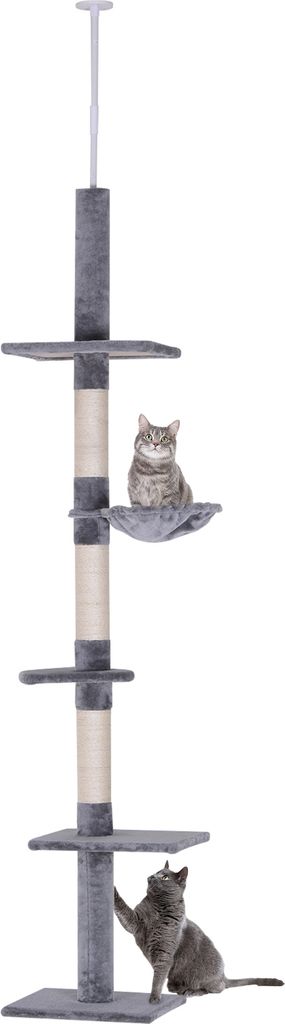 PawHut Kratzbaum Deckenhoch höhenverstellbar, stabiler Produktbild 1