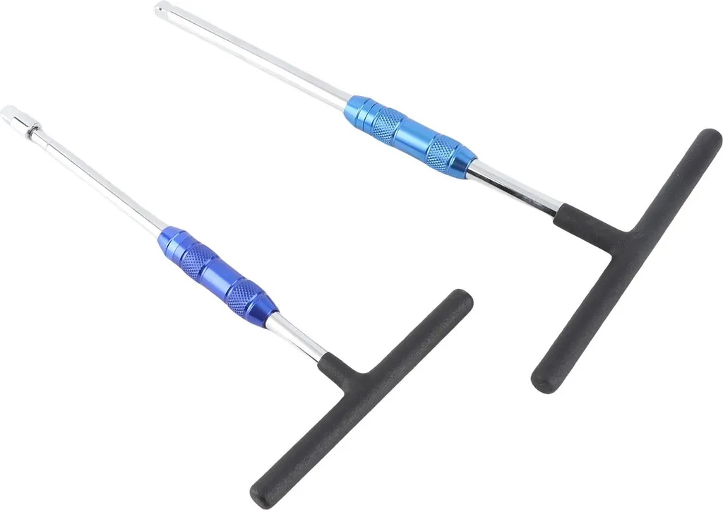 Set Industriale Chiavi a T 1/4 e 3/8 in Cr-V Cromato con Adattatori 5pz