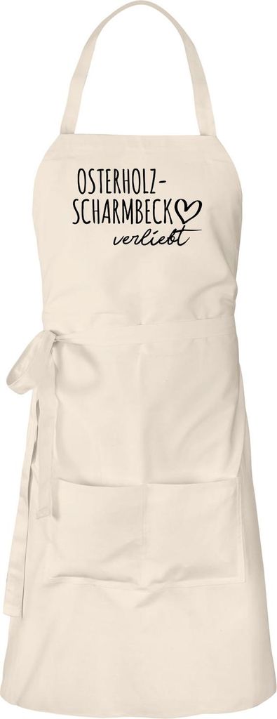 Huuraa Schürze Osterholz-Scharmbeck verliebt Natur mit Taschen Baumwolle Kochschürze Geschenkidee
