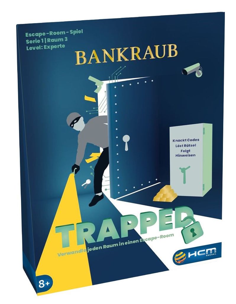 HCM Kinzel - Trapped - Der Bankraub - Für Experten , Escape Room für Zuhause, Hidden Games, Finde den Mörder Spiel - 551
