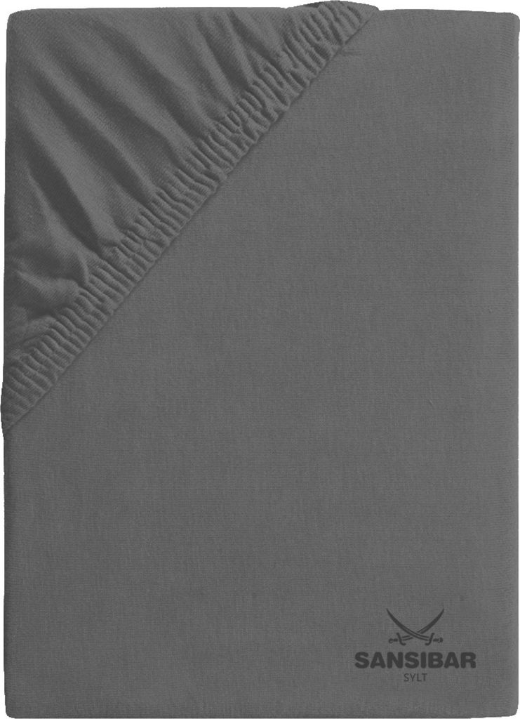 Boxspringbezug SANSIBAR Jersey BL 140x200 cm grau