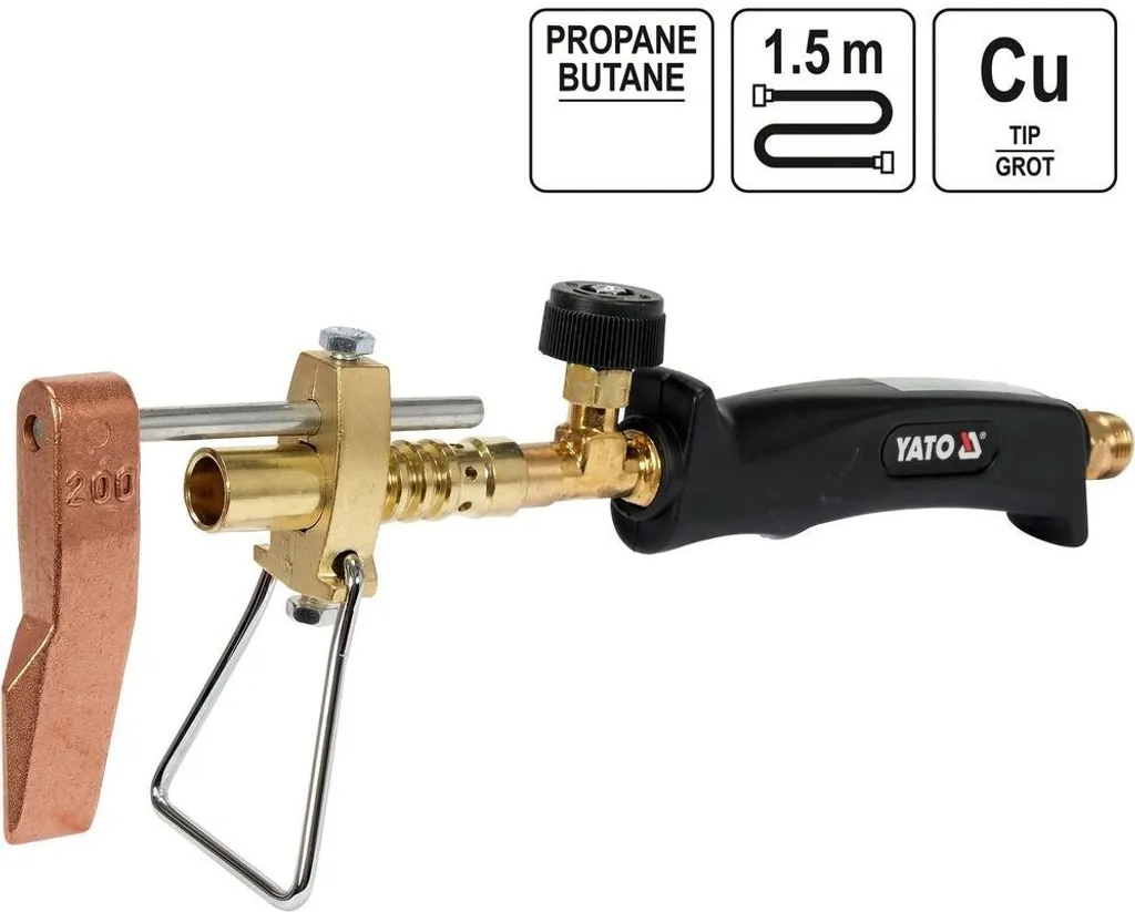 Lampe à souder à gaz multifonction pour travaux de plomberie Yato
