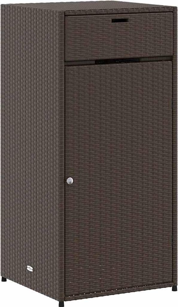 vidaXL Zahradní skříňka hnědá 55x55x111 cm polyratan Obrázek produktu 