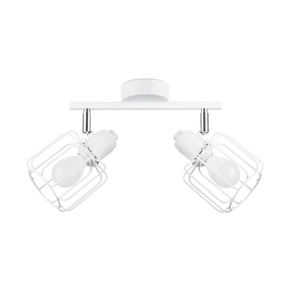 Plafoniera Bianca BELUCI 2 Sollux Acciaio 27cm - Prezzo Offerta