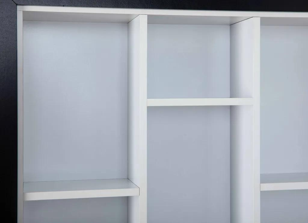 Étagère Murale Septem Inter Link Robuste en Noir et Blanc 80 cm - 5