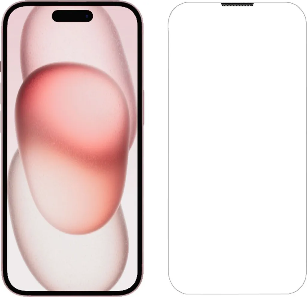 Pellicola di vetro per Apple iPhone 15 Pro 6,1 pollici Vetro trasparente Protettore dello schermo Vetro temperato senza bolle Ultra chiaro Antistatico Crystal clear Pellicola protettiva