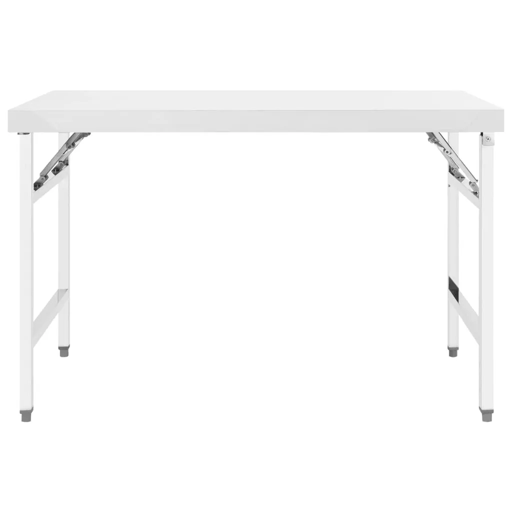 Table de travail inox pliante 120x60x80 cm : gagnez de la place