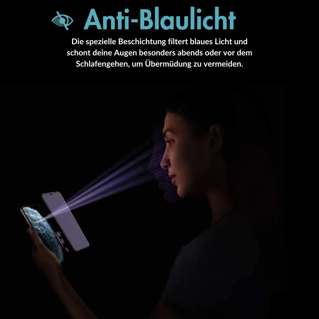 Vetro iPhone 11 Pro Max Blue Light Filter - Set 3 Anti-Impronta - 5