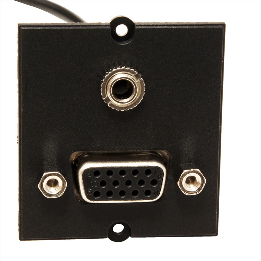 Solution Connectique VGA Audio : Module Bachmann Snap-In Noir 917.045