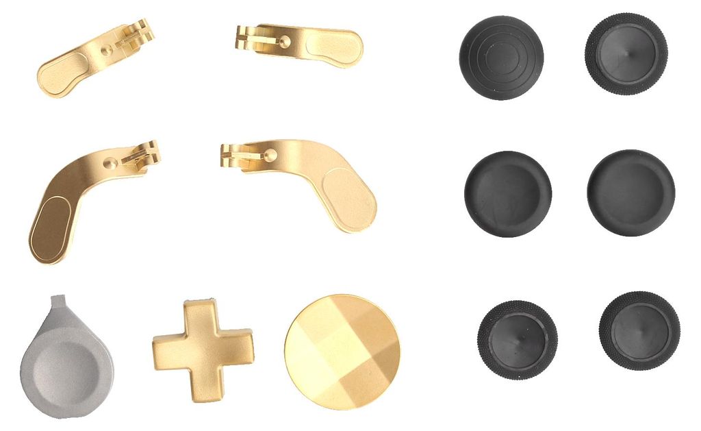 Gamepad-Tausch-Joysticks-Paddles-Zubehör-Ersatz für Xbox One Elite Series 2 Controller (Golden)
