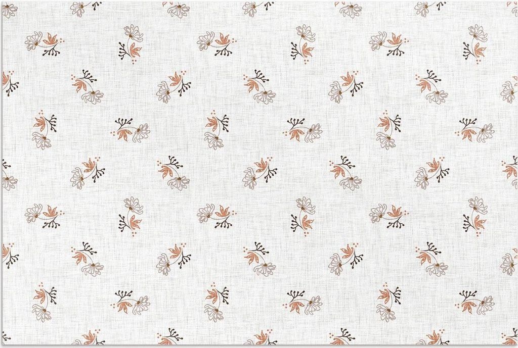 Kleine Blumen auf Boho-Stoff – Vinylteppich – 60x90 cm – Outdoor Teppich – Terrasse – Wetterfest – Modern