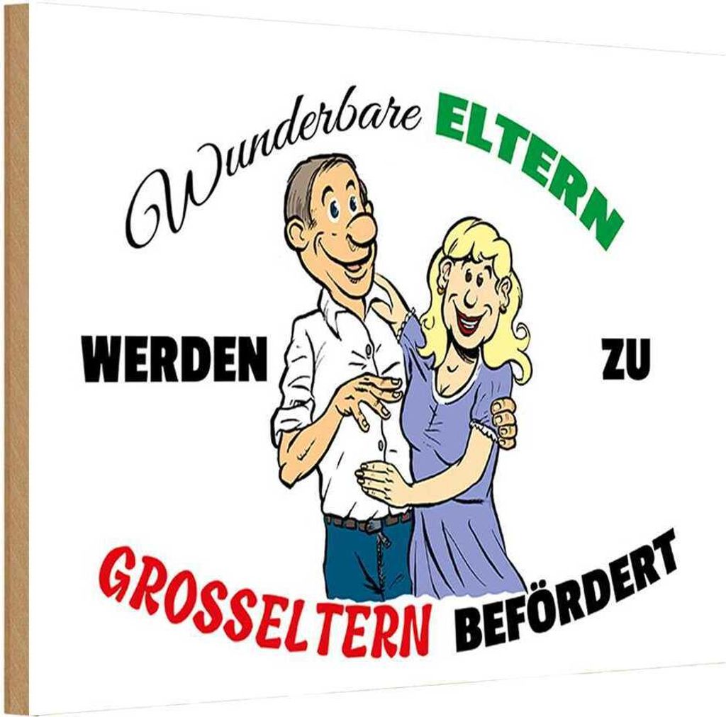 vianmo Holzschild 12x18 cm wunderbare Eltern werden Großeltern Familie Freunde