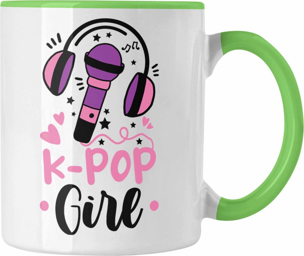 Trendation - K-Pop Girl Tasse Geschenk für K Pop Liebhaber (Grün)