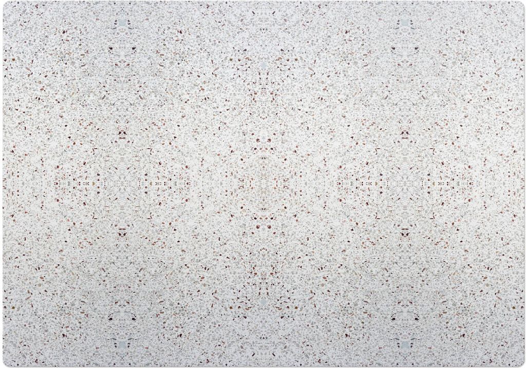 Symmetrischer Terrazzo – Bodenschutzmatte – Stuhlunterlage 100x100 cm – Rutschfest – Hartbodenmatte