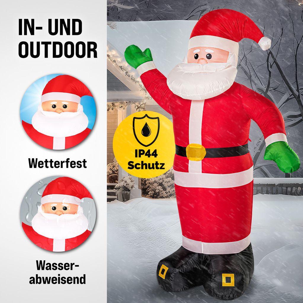 MONZANA® Aufblasbarer Weihnachtsmann XXL 250cm LED Produktbild 4