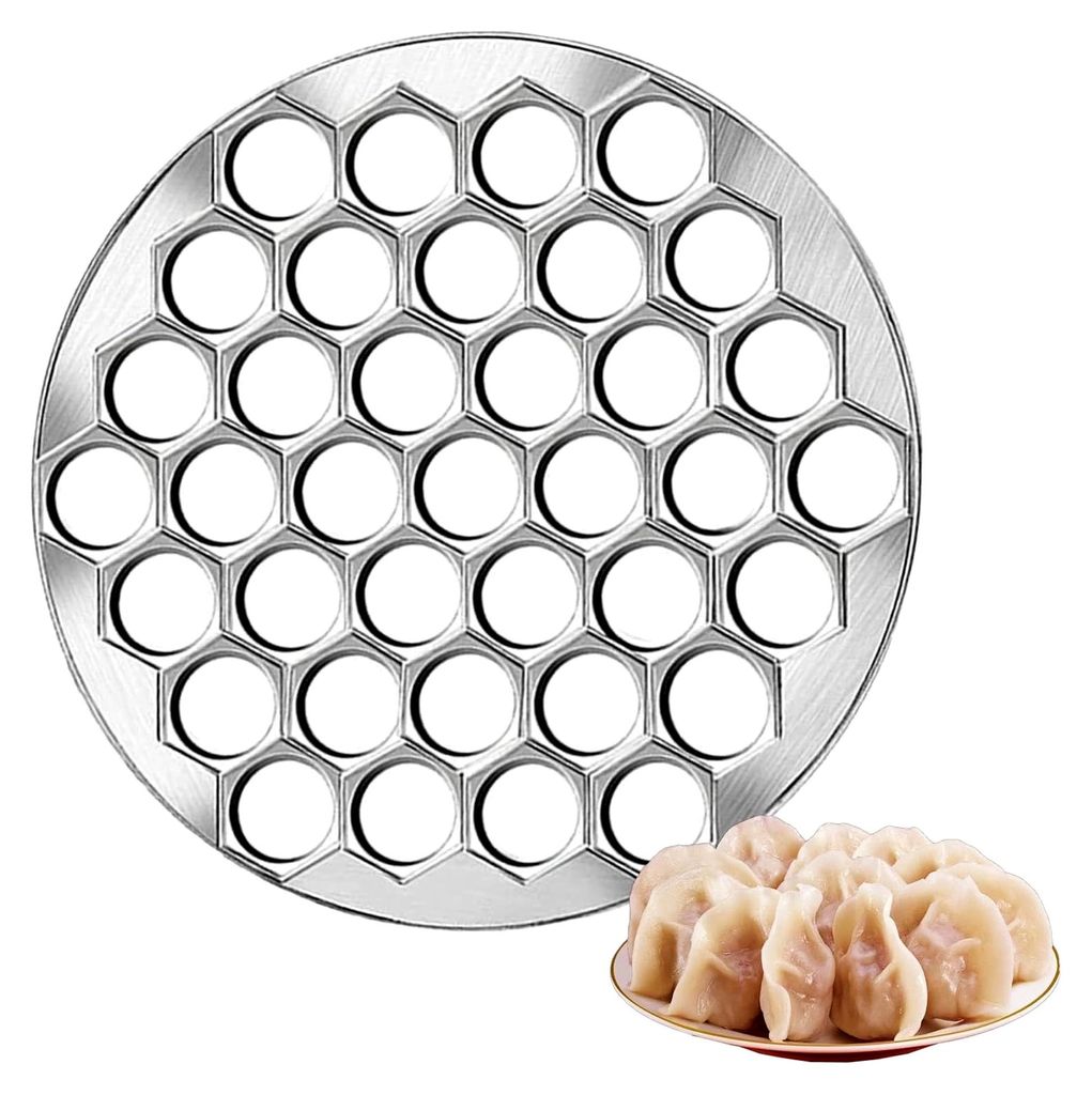 Pelmeni Maker Pelmeni Form, 37 Löcher Dumpling Maker Ravioliformer Mold, Küchen Teigpresse Dumplings Form aus Aluminiumlegierungv Raviolischneide...