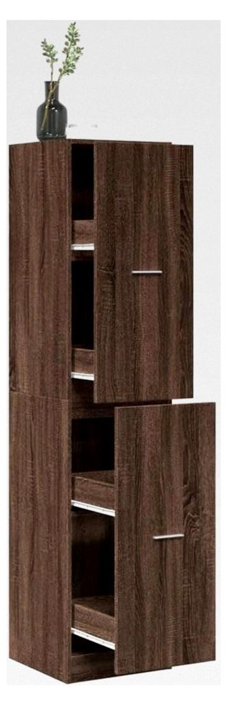 Apothekerschrank aus brauner Eiche, 40 x 41 x 174,5 cm, Holzwerkstoff