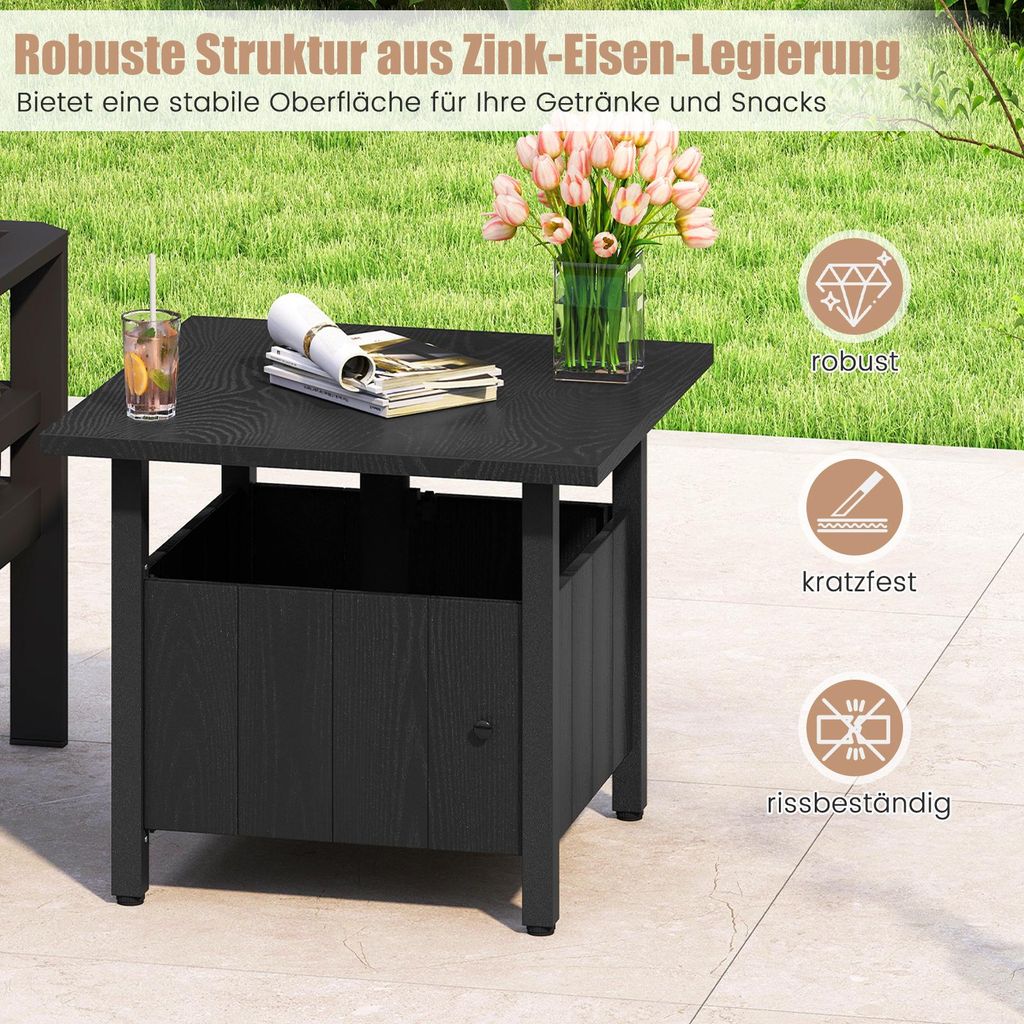 balkongeländer tisch VEVOR Balkon-Hängetisch, 1000x345mm, klappbarer Balkonhängetisch, Klapptisch für Geländer im Freien, 5-stufig verstellbar, passend für Geländer von 1 Beistelltisch