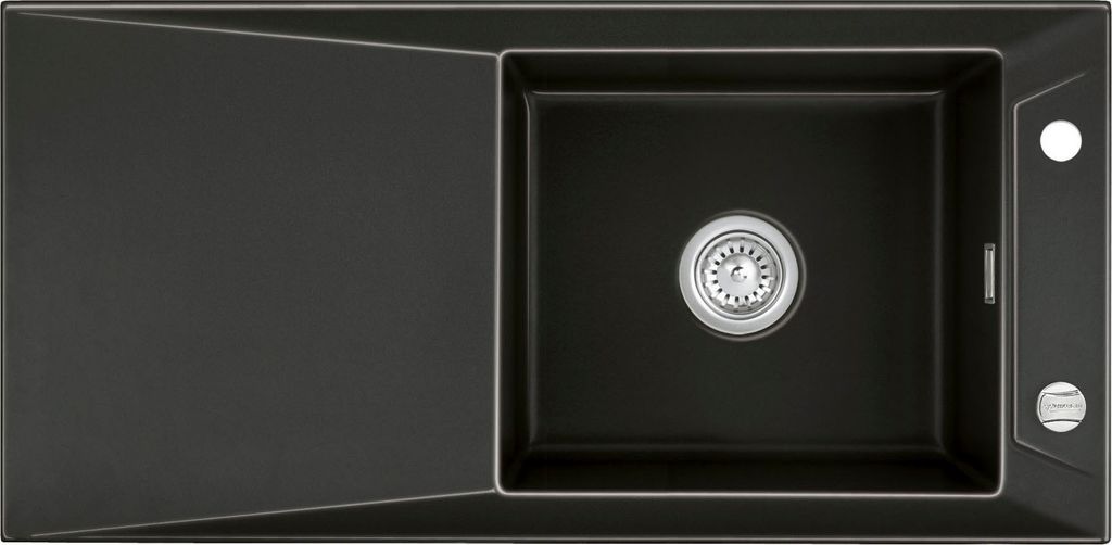 KeraDomo Spüle SIRO 100 NERO mit Excenterbedienung
