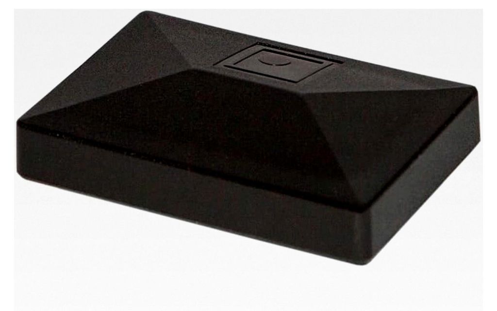 Pfostenkappen 10er-Set – Kunststoff RAL 9005 Schwarz – für 60x40 mm Zaunpfosten – UV-beständig – Zaunzubehör