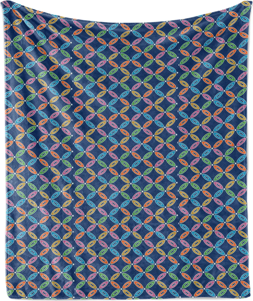 Coperta Morbida ABAKUHAUS per Bambini | 175x230cm | Motivo Petali