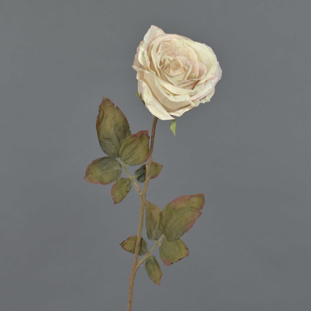artplants.de Künstliche Rose NAJMA, Creme, 65cm, Ø11cm - Künstliche Rose