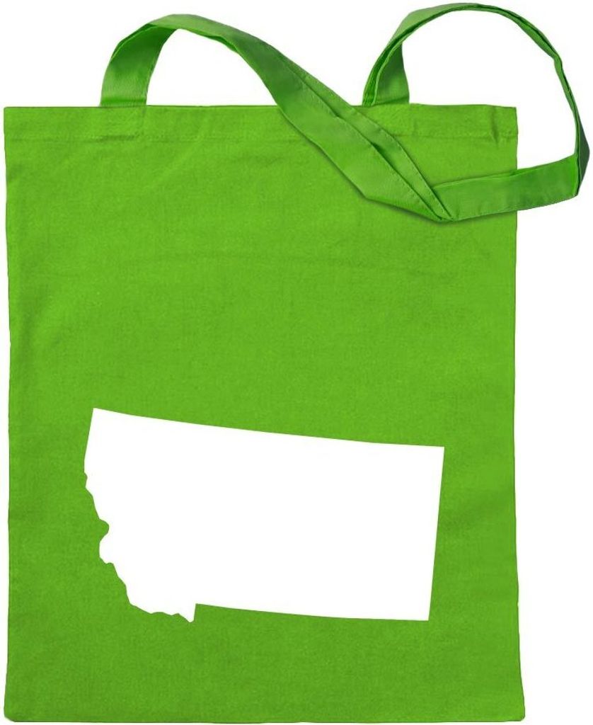 Kiwistar - Baumwolltasche - hellgrün - USA - Bundesstaat - Montana - Tragetasche Stoffbeutel Umhängetasche Langer Henkel