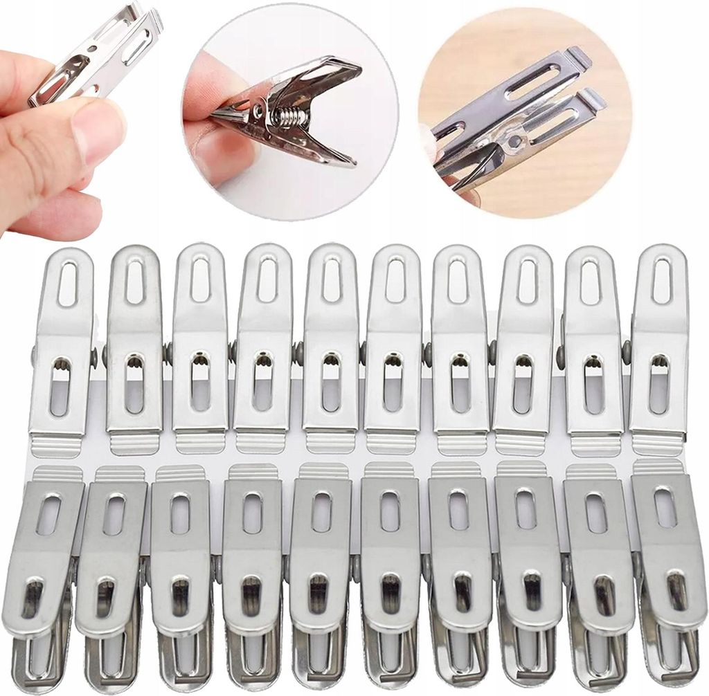 Wäscheklammern aus Metall, 20 Stück - 27327 Produktbild 