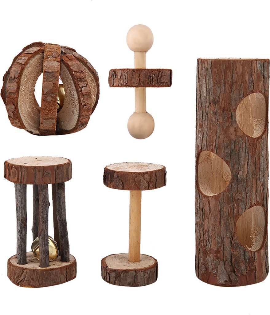 Heimtierprodukte, Kleintierbedarf, Spielzeug, Handgefertigtes Holz, Käfig