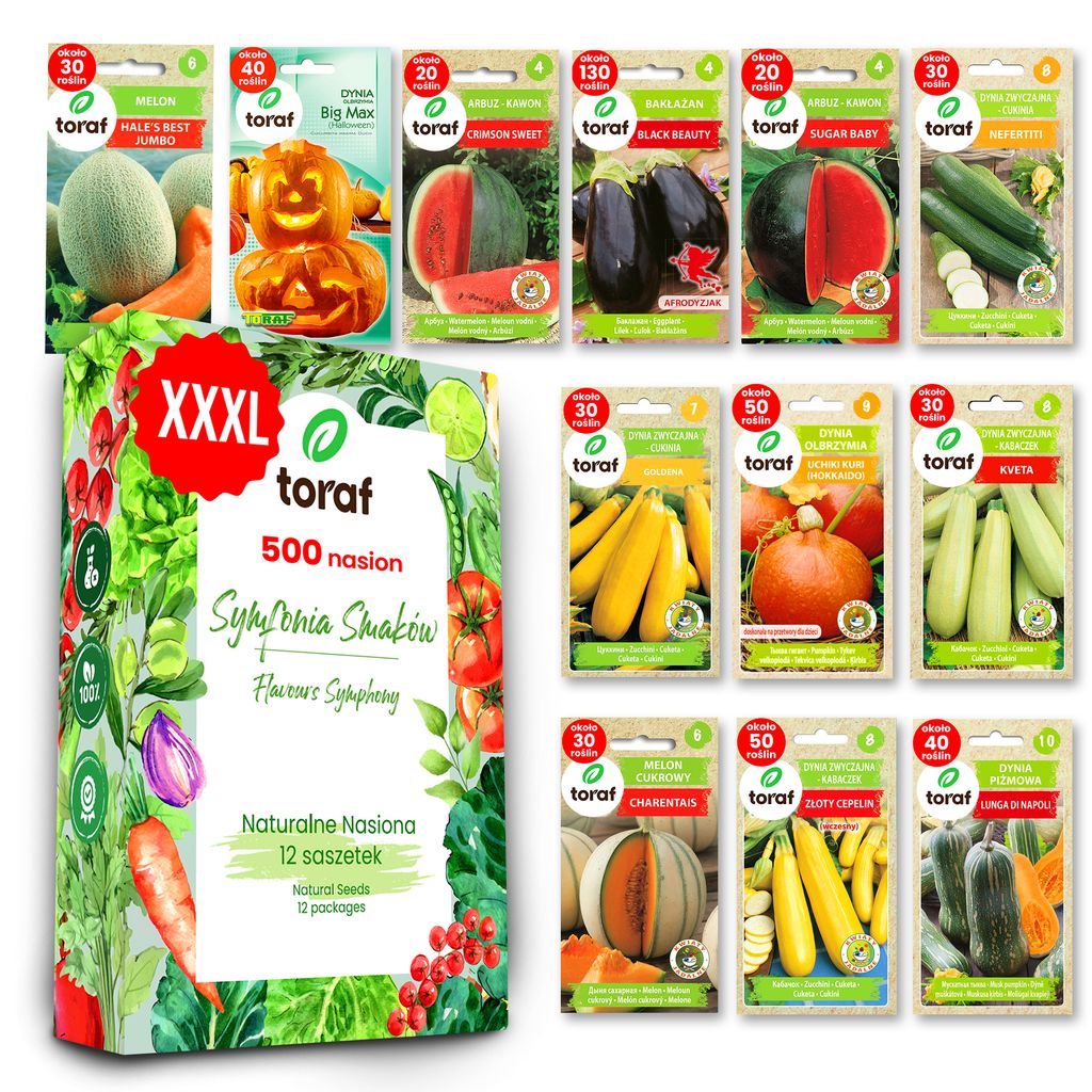 Toraf, zestaw nasion XXXL, 500 SEEDS, nasiona, Symfonia Zdjęcie produktu 