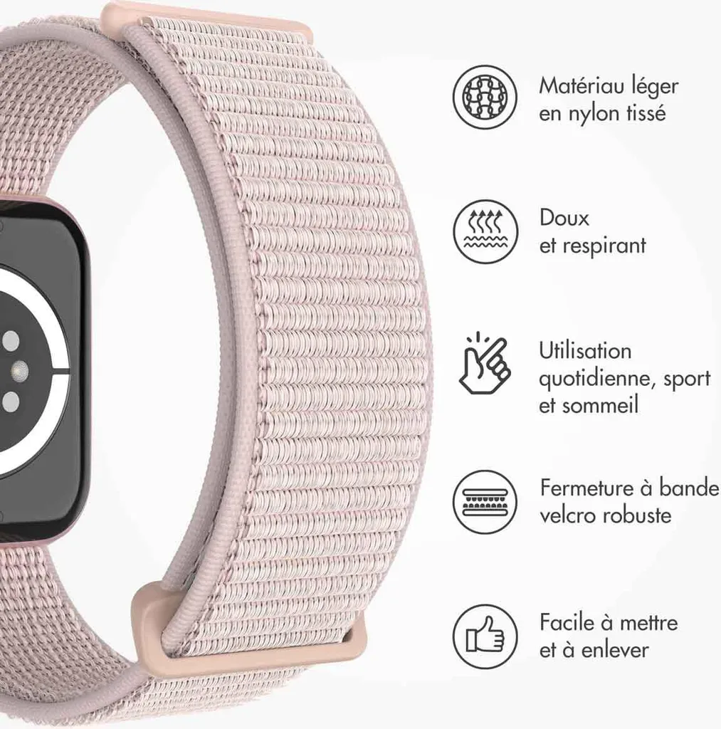 Watch SE - 40 mm, Watch SE 2023 - 40 mm, Watch SE 2022 - 40 mm, Watch 9 - 41 mm, Watch 8 - 41 mm, Watch 7 - 41 mm, Watch 6 - 40 mm, Watch 5 - 40 mm, Watch 4 - 40 mm, Watch 41 mm, Watch 40 mm, Watch 3 - 38 mm, Watch 38 mm, Watch 2 - 38 mm, Watch 1 - 38 mm, Watch 10 - 42 mm Cinturino: imoshion Nylonband 2.0 - 11