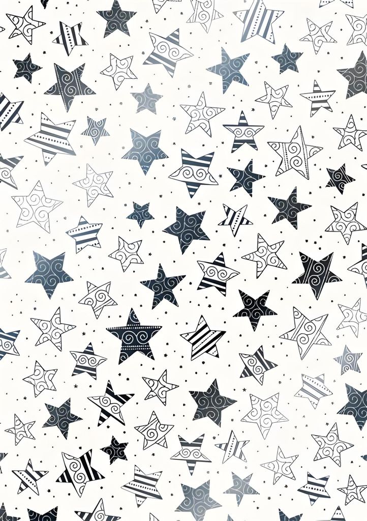 Transparentpapier Christmas Colour Sterne A4 silberfarben