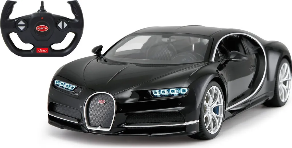 Bugatti Chiron noire 1/14 radiocommandée 27MHz pour passionnés de vitesse