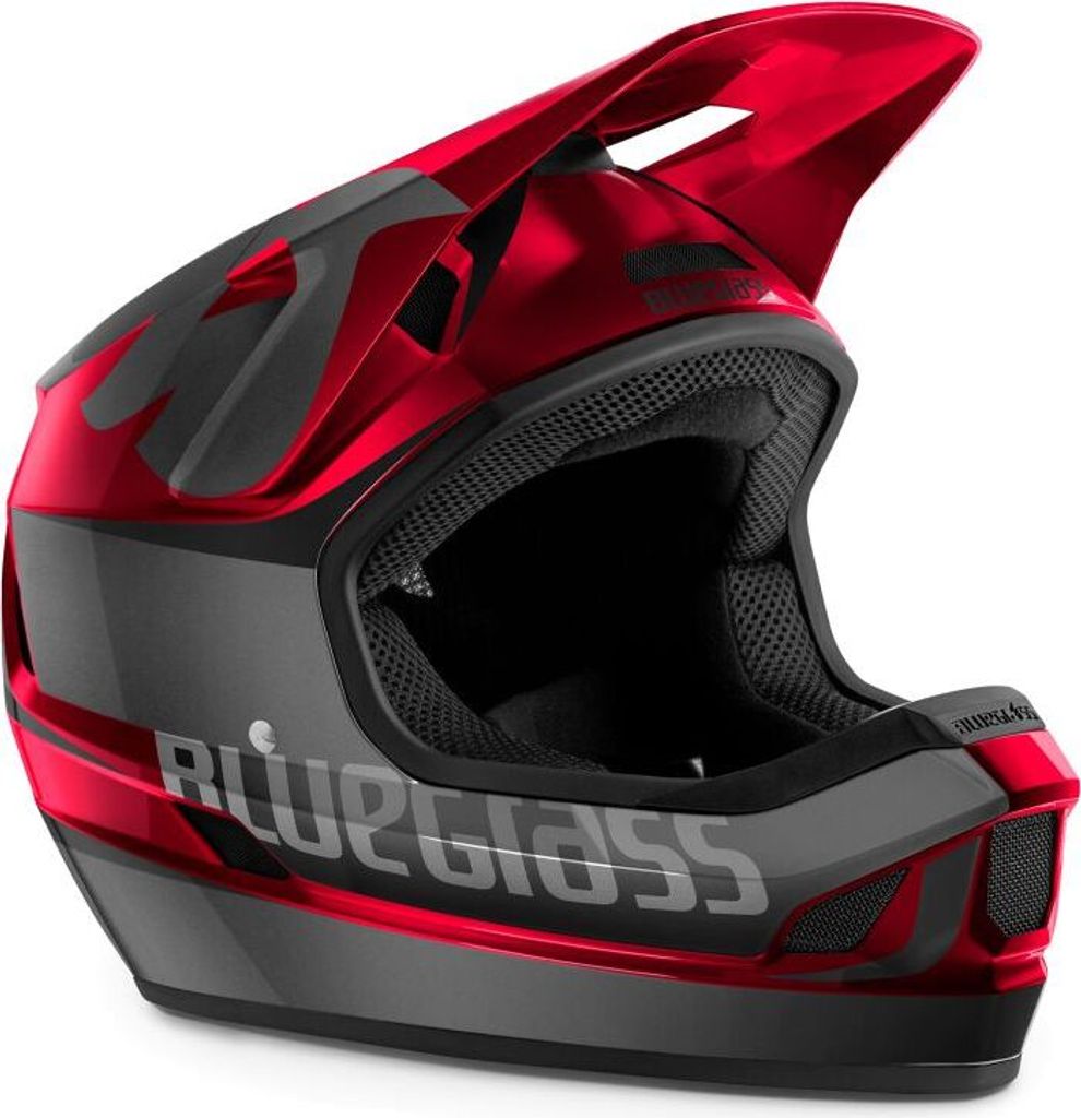 Fullface Helm Legit, schwarz/rot