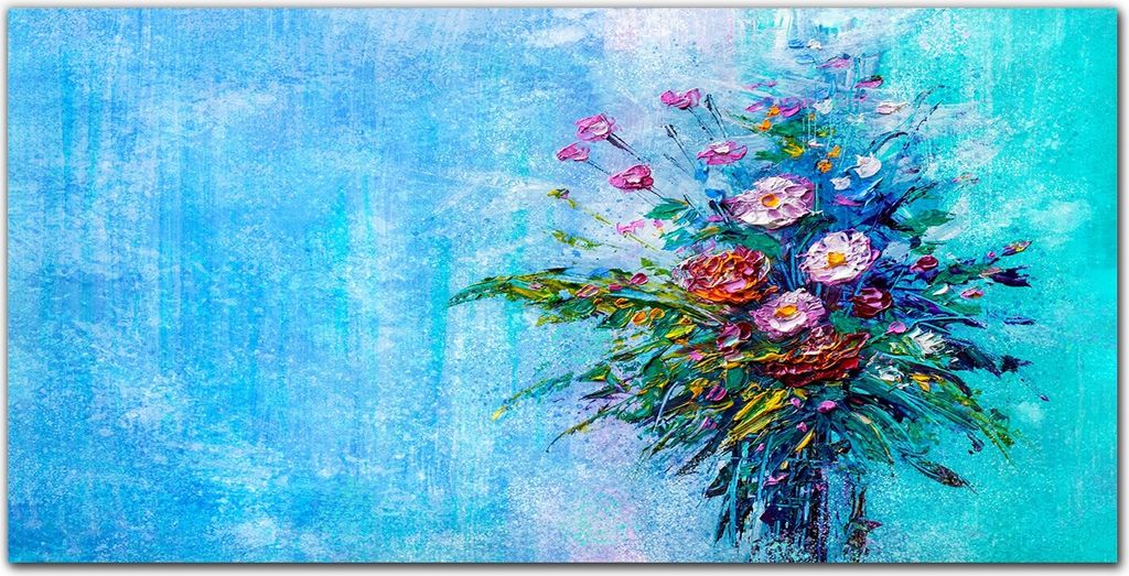 Coloray Bild aus Leinwand 120x60 Leinwand Dekoration - Malerei Blumen