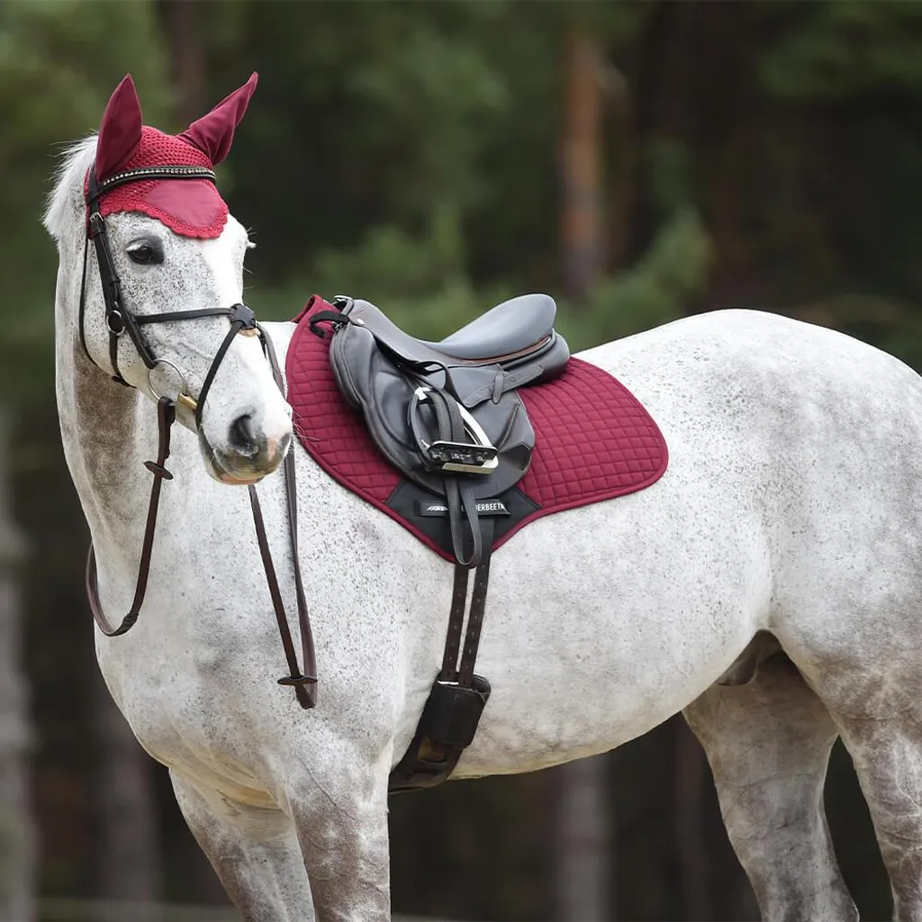 Tapis de Selle Respirant Weatherbeeta Prime Jump Maroon pour le Jumping