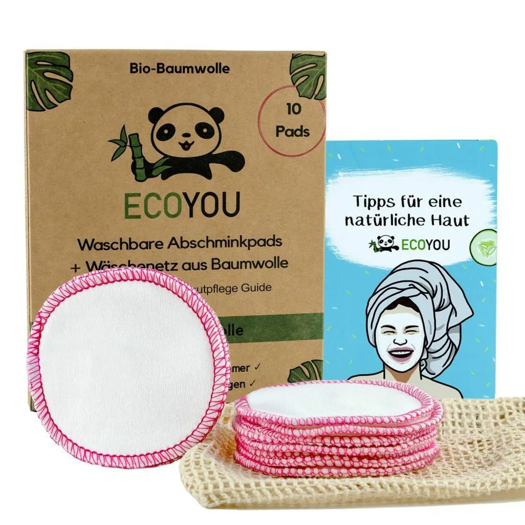 Set 10 Dischetti Struccanti Lavabili Rosa + Sacchetto | Zero Waste