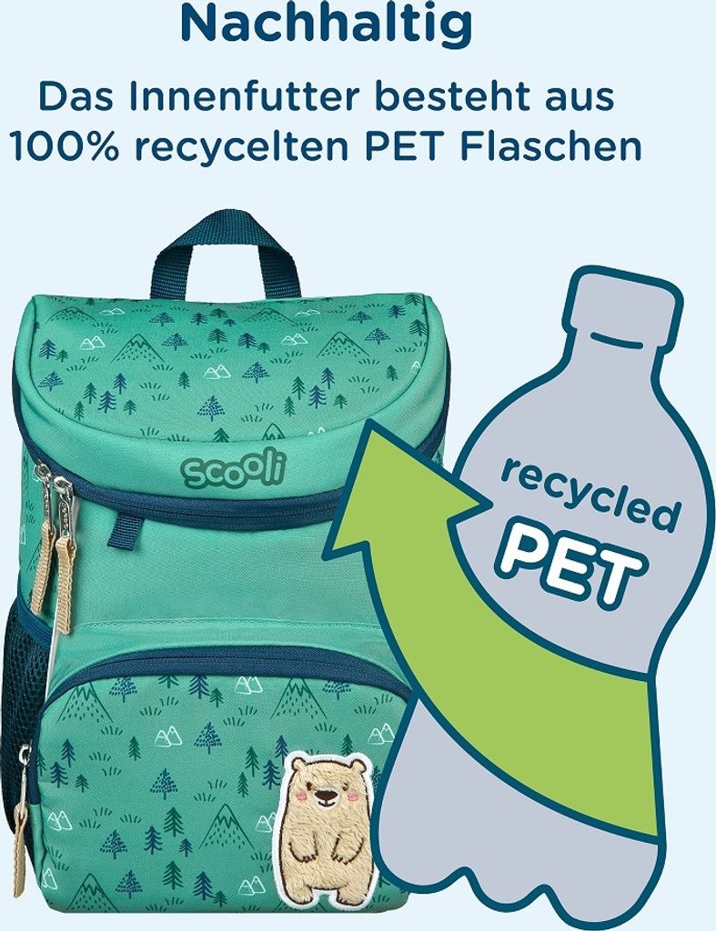 Scovotec Schulrucksack-Set Für Kinder – Mit Lunchbox Und Federmäppchen, Ergonomisch & Waschbar