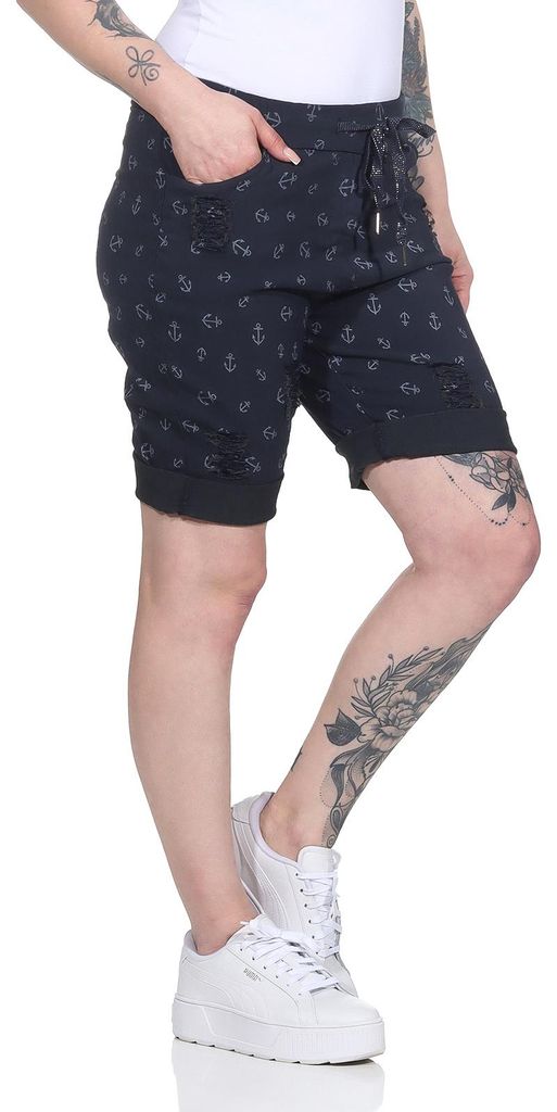 Chinoshorts Kurze Damen Sommer Hose 36 38 40 42 44 maritime Produktbild 