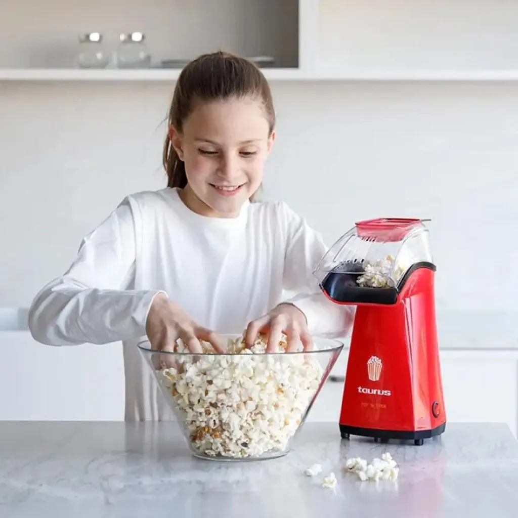 Machine Popcorn TAURUS 1100W Rapide 3 Min avec Couvercle Transparent - 8