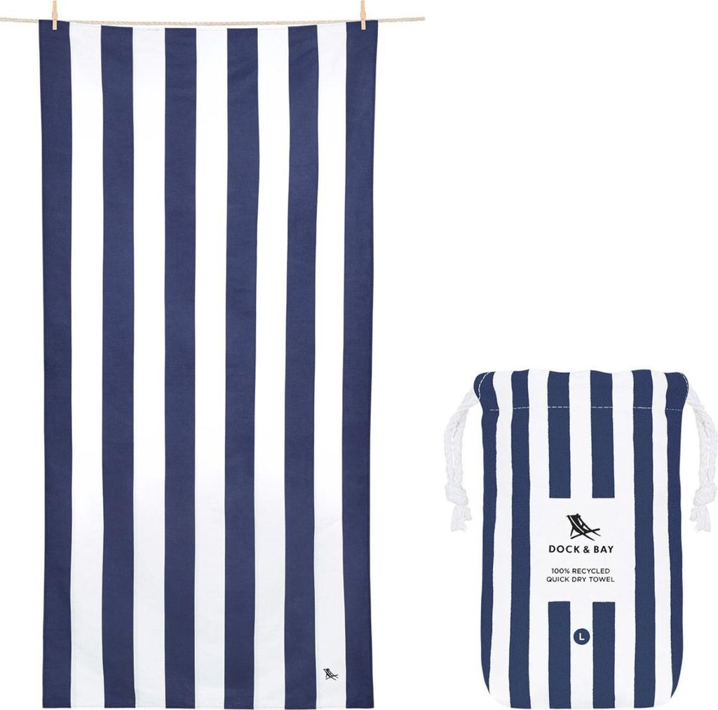Dock & Bay Beach Towel XL Whitsunday Blue 200x90cm