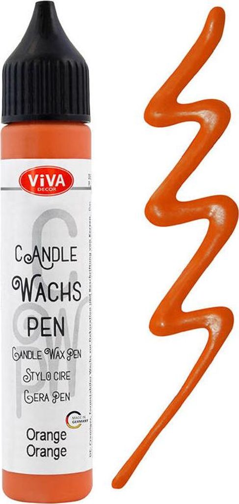ViVA DECOR Candle Wachs Pen 28 ml orange Produktbild 